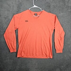 Stussy Mens Long Sleeve T‎ Shirt Orange 0420 Graphic Size L